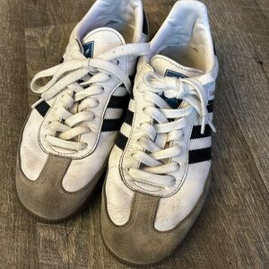 Adidas Men's White and Black Samba Sneakers